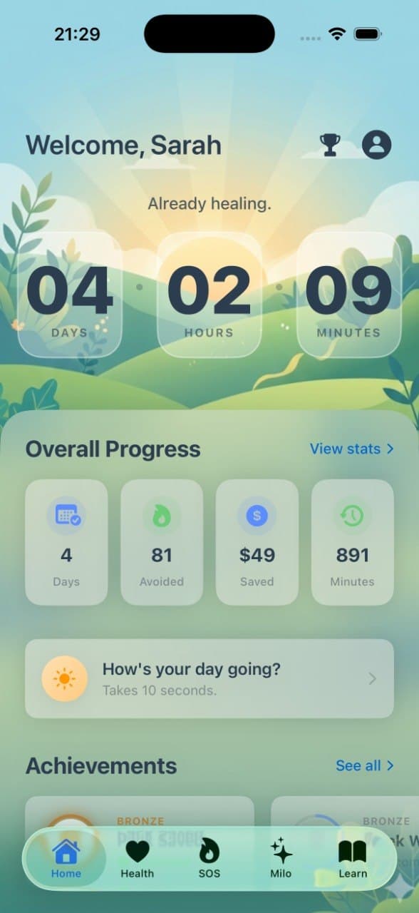 Milo dashboard